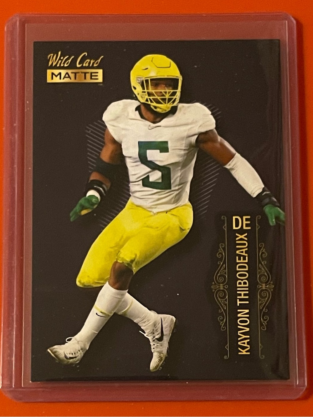 Kayvon Thibodeaux #MB-69 2022 Wild Card Matte Black Football Trading Card